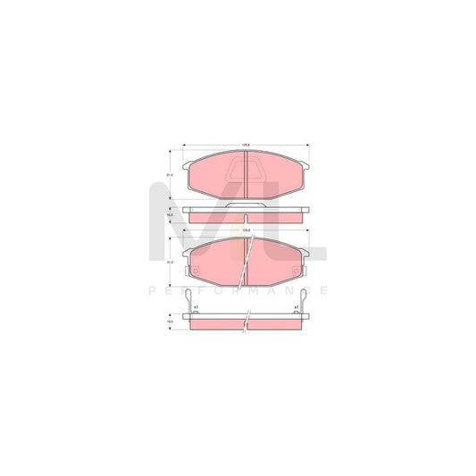 TRW Gdb369 Brake Pad Set For Nissan Urvan Incl. Wear Warning Contact | ML Performance Car Parts