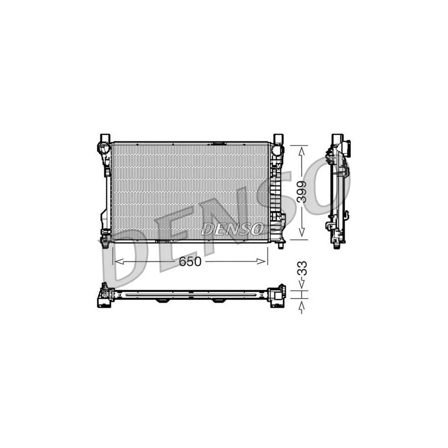 DENSO DRM17082 Engine Radiator Suitable for Mercedes-Benz C-Class