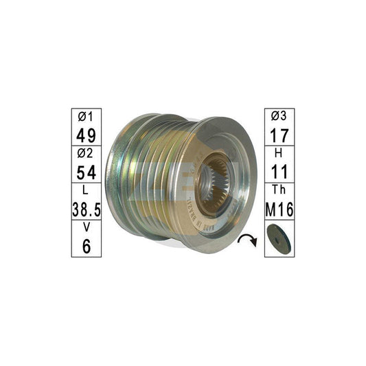 Era ZN5643 Alternator Freewheel Clutch