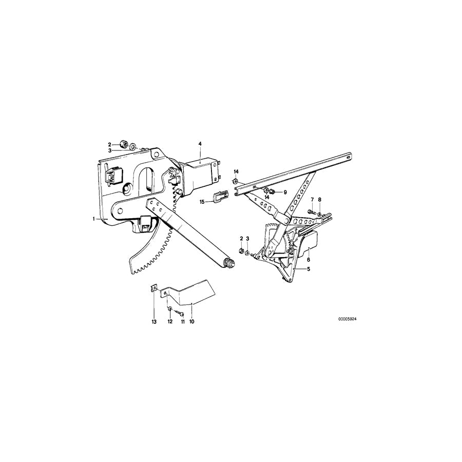 Genuine BMW 51351868192 E23 Electr.Window Lifter Rear Right (Inc. 730, 735i & 728) | ML Performance US Car Parts