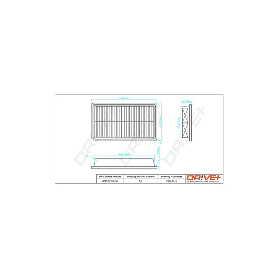 Dr!Ve+ Dp1110.10.0499 Air Filter