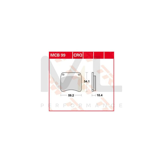 TRW Hyper Carbon Racing Mcb99Crq Brake Pad Set | ML Performance Car Parts