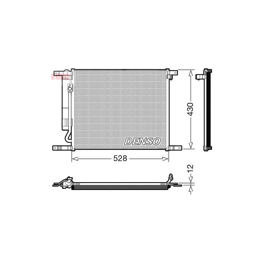 DENSO DCN15009 Air Conditioning Condenser for Chevrolet Aveo / Kalos Hatchback (T250, T255)