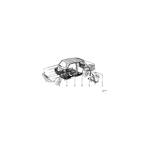 Genuine BMW 51716654132  Front Right Sealing Betw.Door And Column (Inc. 1800, 2000ti & 1600) | ML Performance US Car Parts