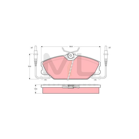 TRW Gdb425 Brake Pad Set Incl. Wear Warning Contact | ML Performance Car Parts