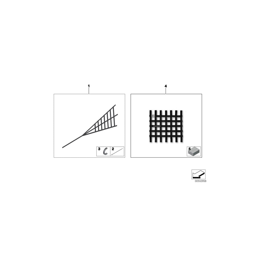 Genuine BMW 72118417049 Attachment Set Door Net F. WINDOW (Inc. M235i Racing & M4 GT4) | ML Performance US