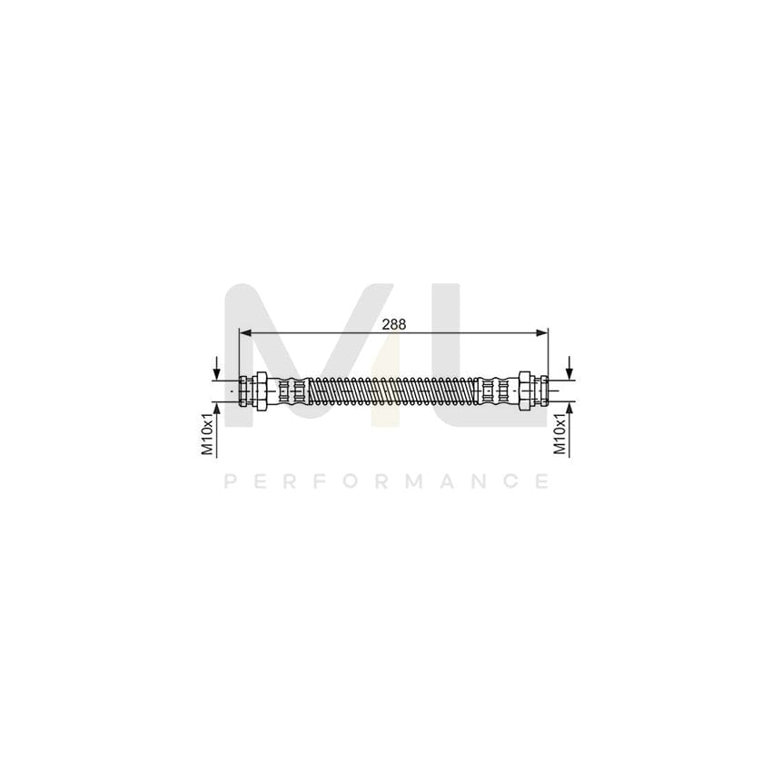 BOSCH 1 987 476 344 Brake Hose 270mm, M10x1 | ML Performance Car Parts