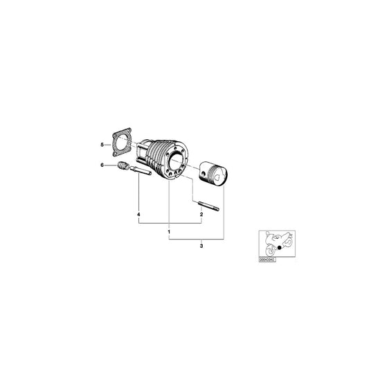 Genuine BMW 11111251383 Cylinder 82 (Inc. R75/5 & R75/6) | ML Performance US Car Parts