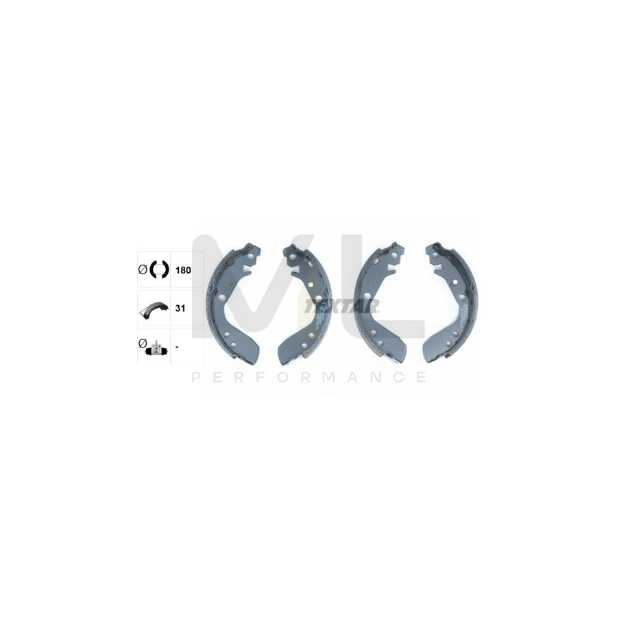 TEXTAR 91060400 Brake Shoe Set without handbrake lever | ML Performance Car Parts
