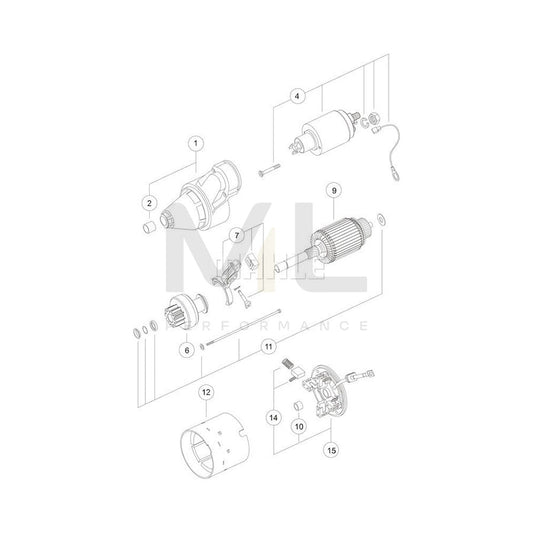 MAHLE ORIGINAL MS 382 Starter motor 12V 0,9kW, Teeth Quant.: 9 | ML Performance Car Parts