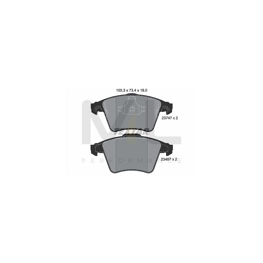 TEXTAR 2374701 Brake pad set not prepared for wear indicator | ML Performance Car Parts