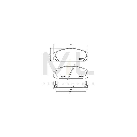 Brembo P 28 010 Brake Pad Set With Acoustic Wear Warning | ML Performance Car Parts