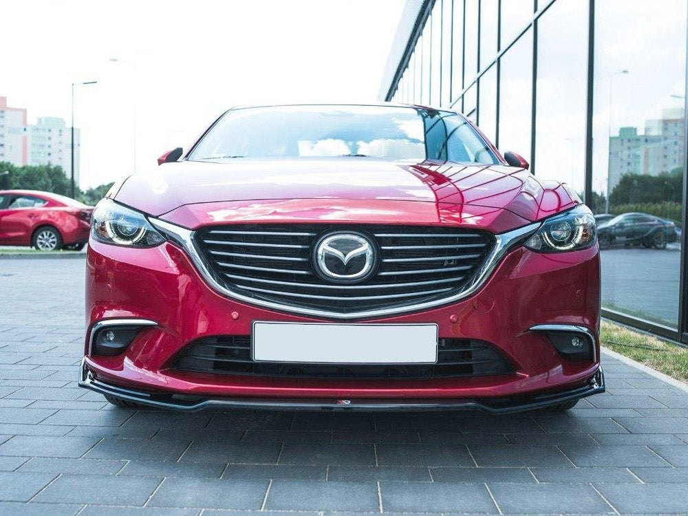 Maxton Design MA-6-3F-FD2T Front Splitter V.2 Mazda 6 Gj (MK3) Facelift | ML Performance UK Car Parts