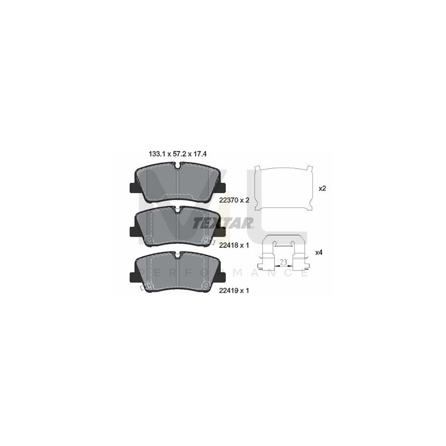 TEXTAR 2241801 Brake pad set for HYUNDAI H350 with acoustic wear warning, with accessories | ML Performance Car Parts