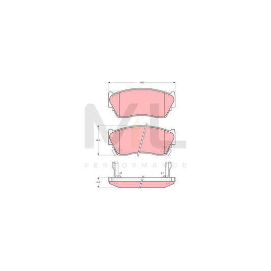 TRW Gdb1012 Brake Pad Set With Acoustic Wear Warning | ML Performance Car Parts
