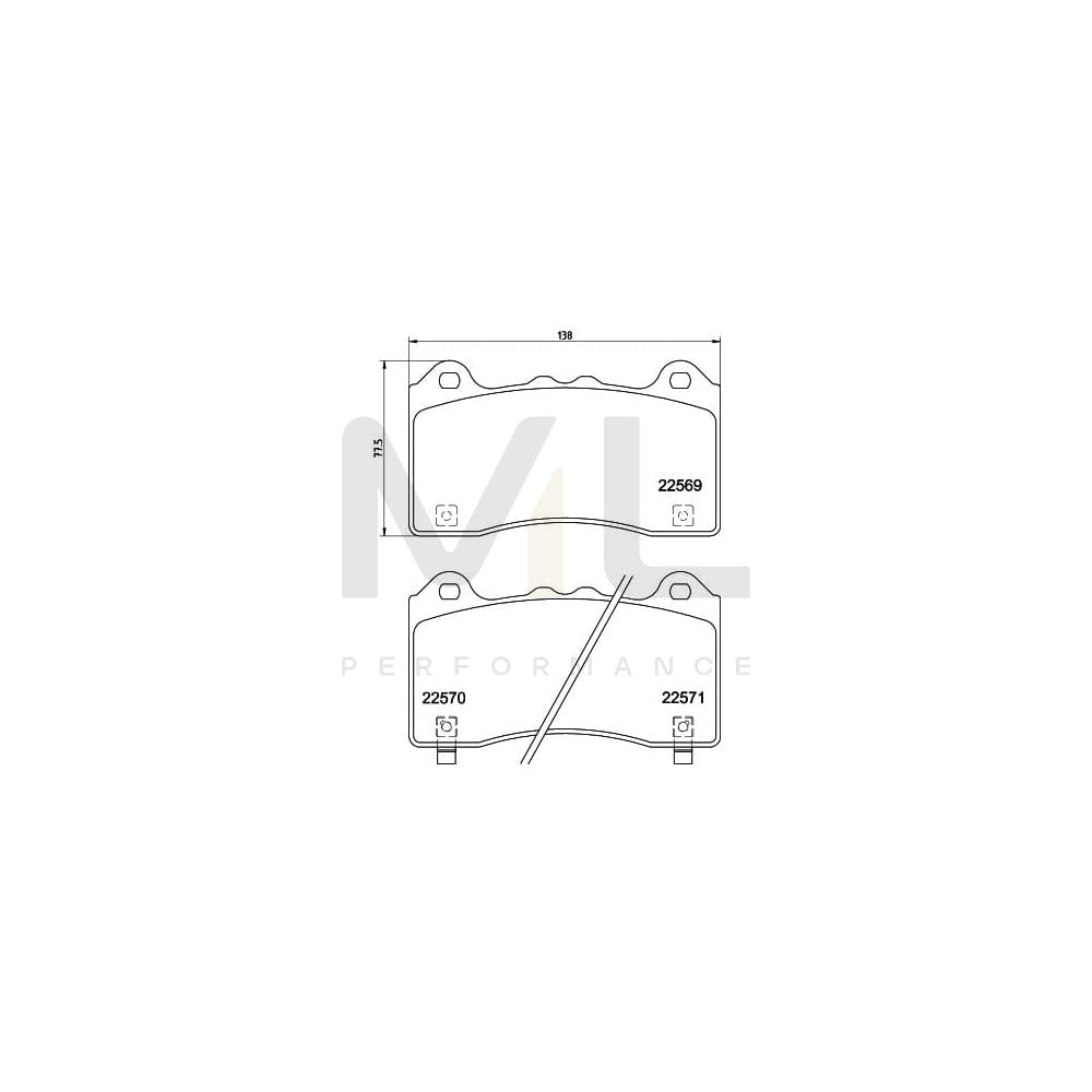 Hella 8DB 355 025-831 Brake Pad Set For Ford Focus Mk3 Hatchback (Dyb) With Acoustic Wear Warning