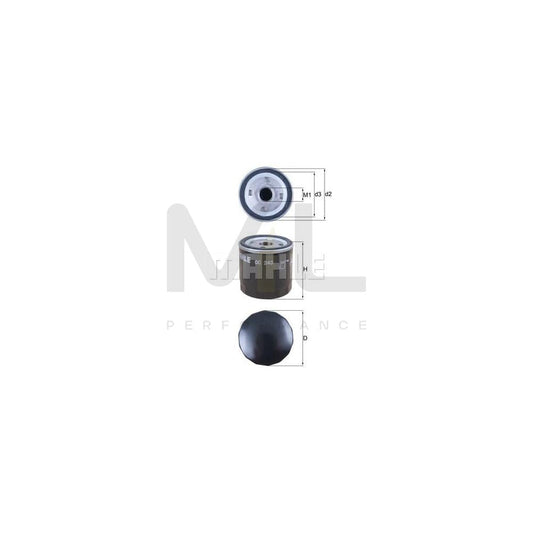 MAHLE ORIGINAL OC 243 Oil Filter Spin-on Filter, with one anti-return valve | ML Performance Car Parts