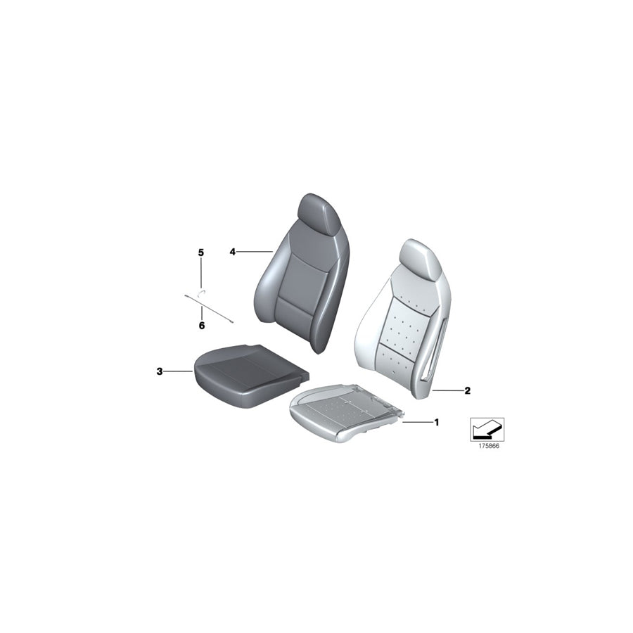 Genuine BMW 52107213891 E89 Leather Cover For Basic Seat Left BEIGE (Inc. Z4 35i, Z4 23i & Z4 30i) | ML Performance US Car Parts