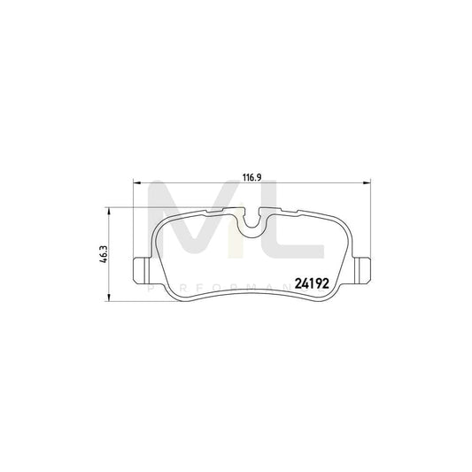 Brembo P 44 019 Brake Pad Set Prepared For Wear Indicator, With Brake Caliper Screws | ML Performance Car Parts