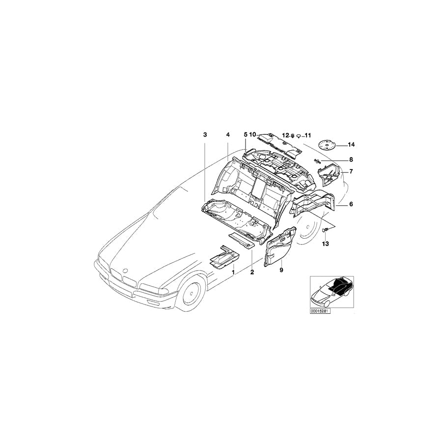 Genuine BMW 51488158014 E38 Sound Insulating Door Rear Right (Inc. 735iL, 728iL & 740iL) | ML Performance US Car Parts