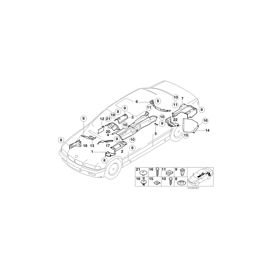 Genuine BMW 51488125959 E38 Heat Insulation, Rear Silencer, Left (Inc. 750i, 740iLP & 730iL) | ML Performance US Car Parts
