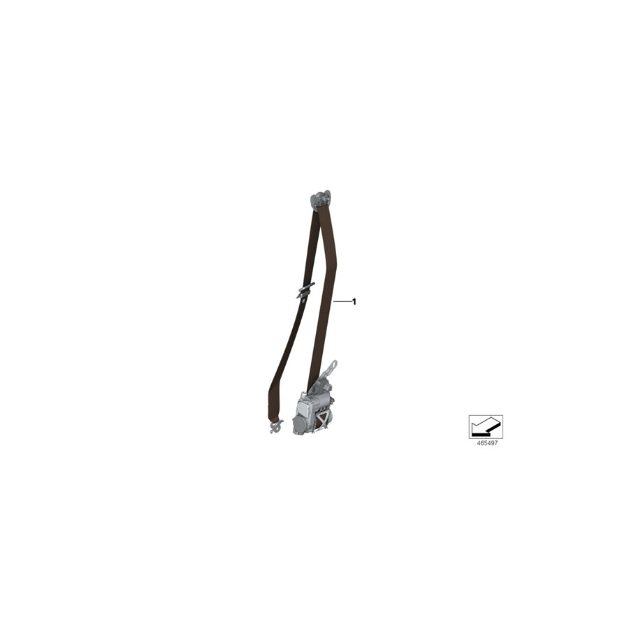 Genuine BMW 72117988864 G11 G12 Upper Belt, Front Right TARTUFO (Inc. 740Le, 730d & 725d) | ML Performance US