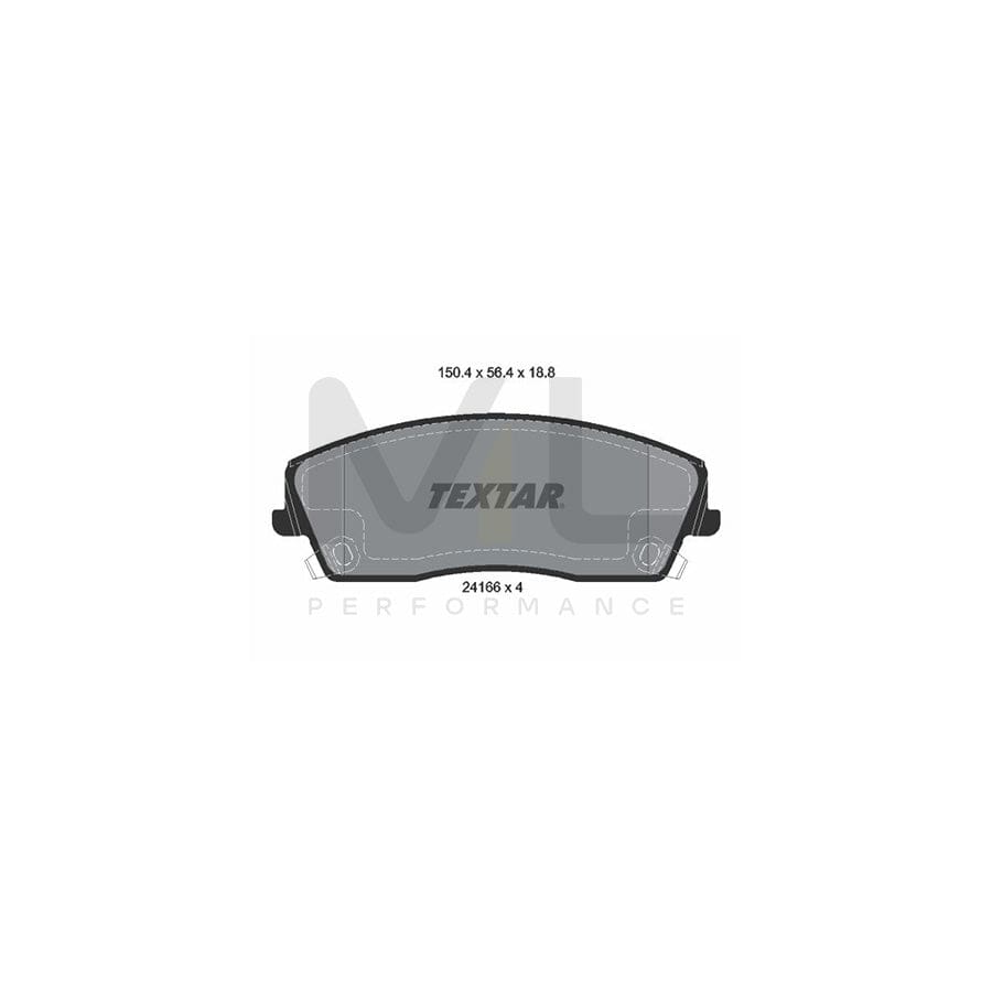 TEXTAR 2416601 Brake pad set with acoustic wear warning | ML Performance Car Parts