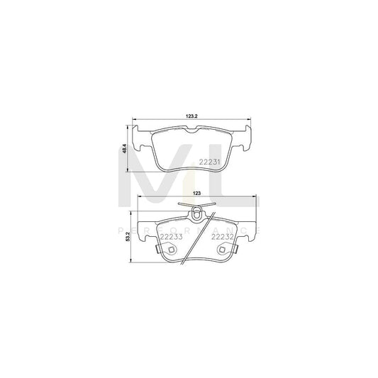 Hella 8DB 355 023-301 Brake Pad Set With Acoustic Wear Warning