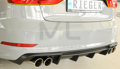 Rieger 00056808 Audi 8V A3 Rear Diffuser 2 | ML Performance UK Car Parts