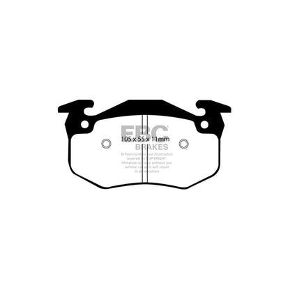 EBC PD01KR667 Renault Megane Greenstuff Rear Brake Pad & Plain Disc Kit - Bendix Caliper 2 | ML Performance US Car Parts