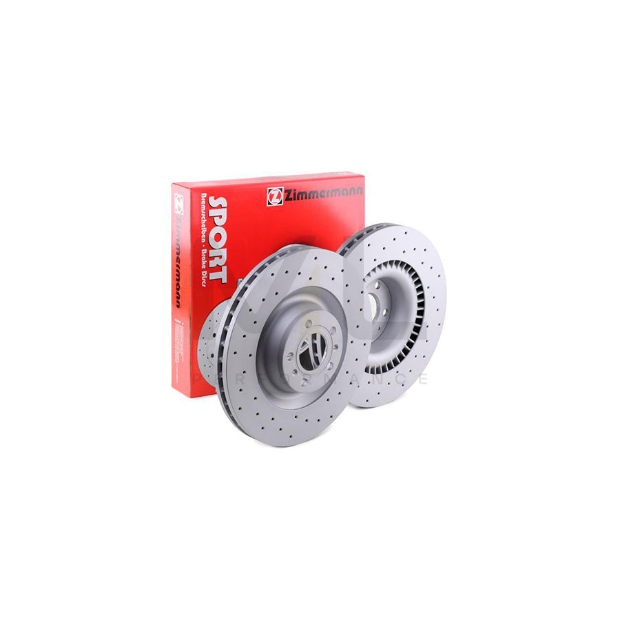 ZIMMERMANN SPORT COAT Z 100.3305.52 Brake Disc Internally Vented, Perforated, Coated  - 1 piece