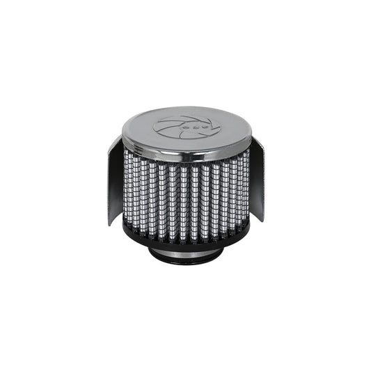  aFe 18-01382 1-3/8 IN F x 3 IN B x 3 IN T x 2-1/2 IN H - w/ Chrome Heat Shield Crankcase Vent Filter  | ML Performance US Car Parts