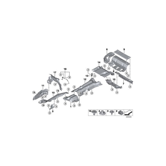 Genuine BMW 51488072367 F92 F90 F91 Heat Insulation, Side, Left Front (Inc. M5 & M8) | ML Performance US Car Parts