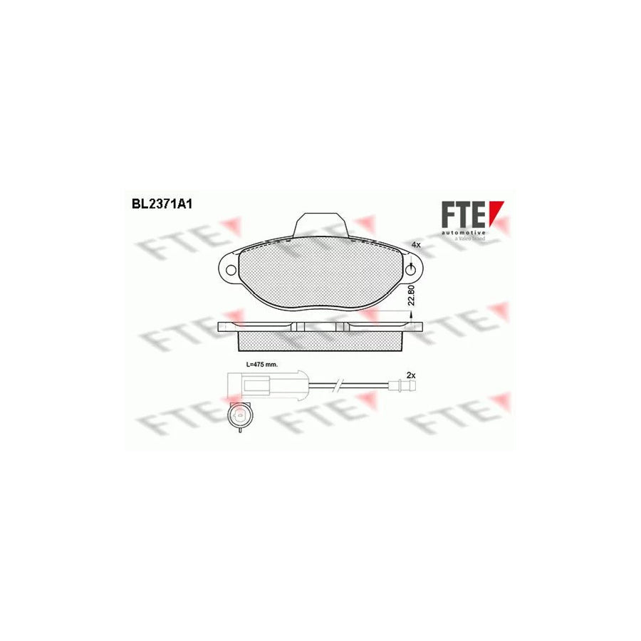 FTE Bl2371A1 Brake Pad Set for Fiat Cinquecento (170)