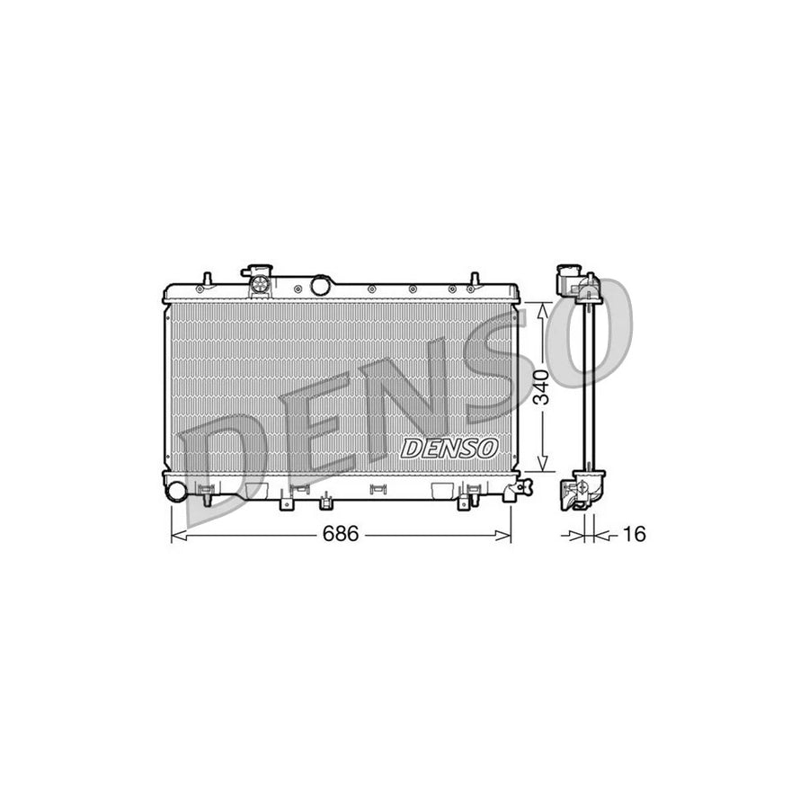DENSO DRM36006 Engine Radiator for Subaru Impreza