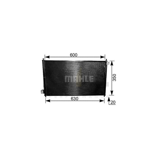 MAHLE ORIGINAL AC 232 000S Air conditioning condenser for HONDA ACCORD without dryer | ML Performance Car Parts