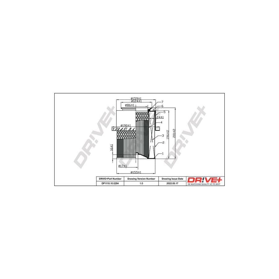 Dr!Ve+ Dp1110.10.0284 Air Filter