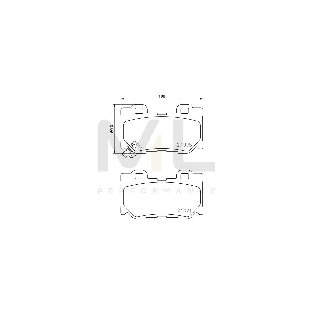 Hella 8DB 355 015-421 Brake Pad Set With Acoustic Wear Warning
