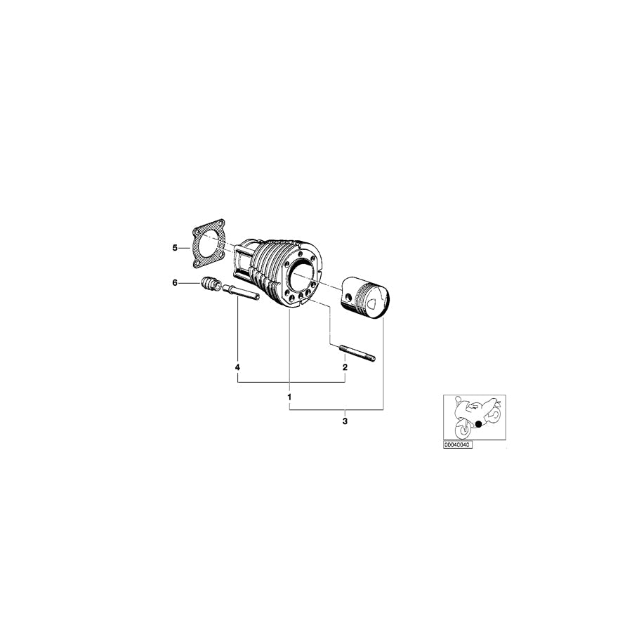 Genuine BMW 11111260177 Cylinder 90 (Inc. R90S) | ML Performance US Car Parts