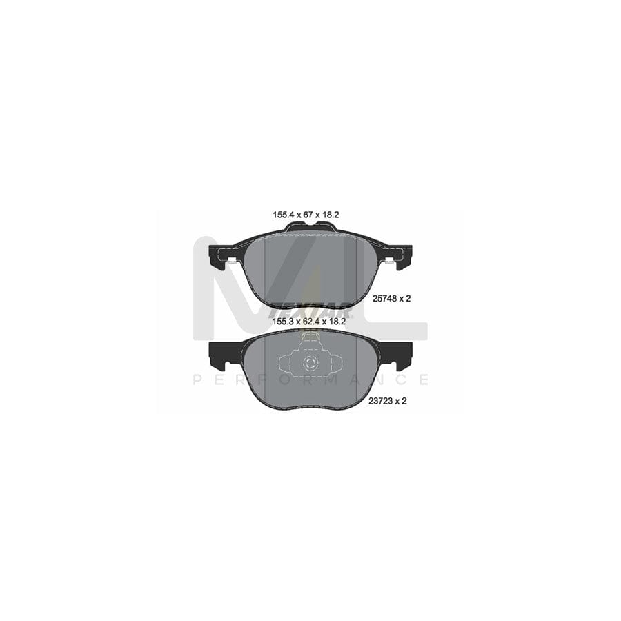 TEXTAR 2574801 Brake pad set not prepared for wear indicator | ML Performance Car Parts