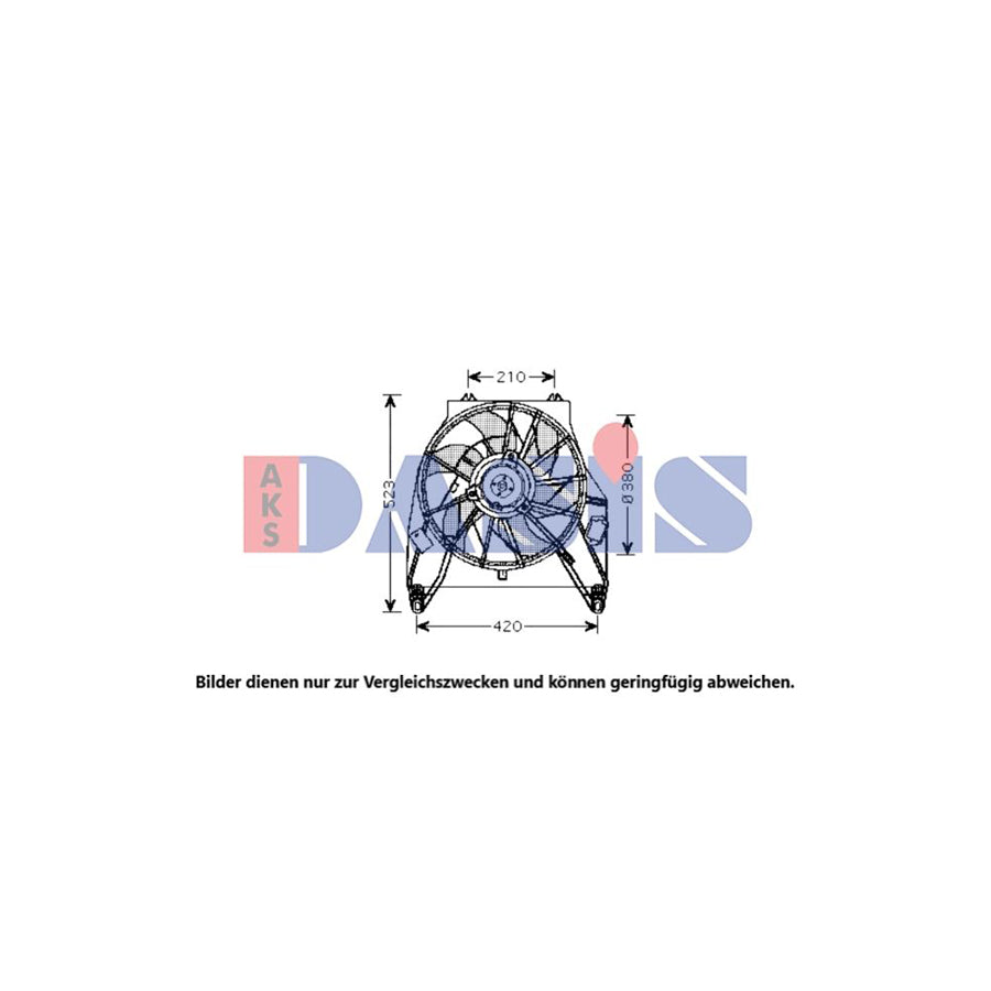 AKS Dasis 188076N Fan, Radiator for Renault Kangoo