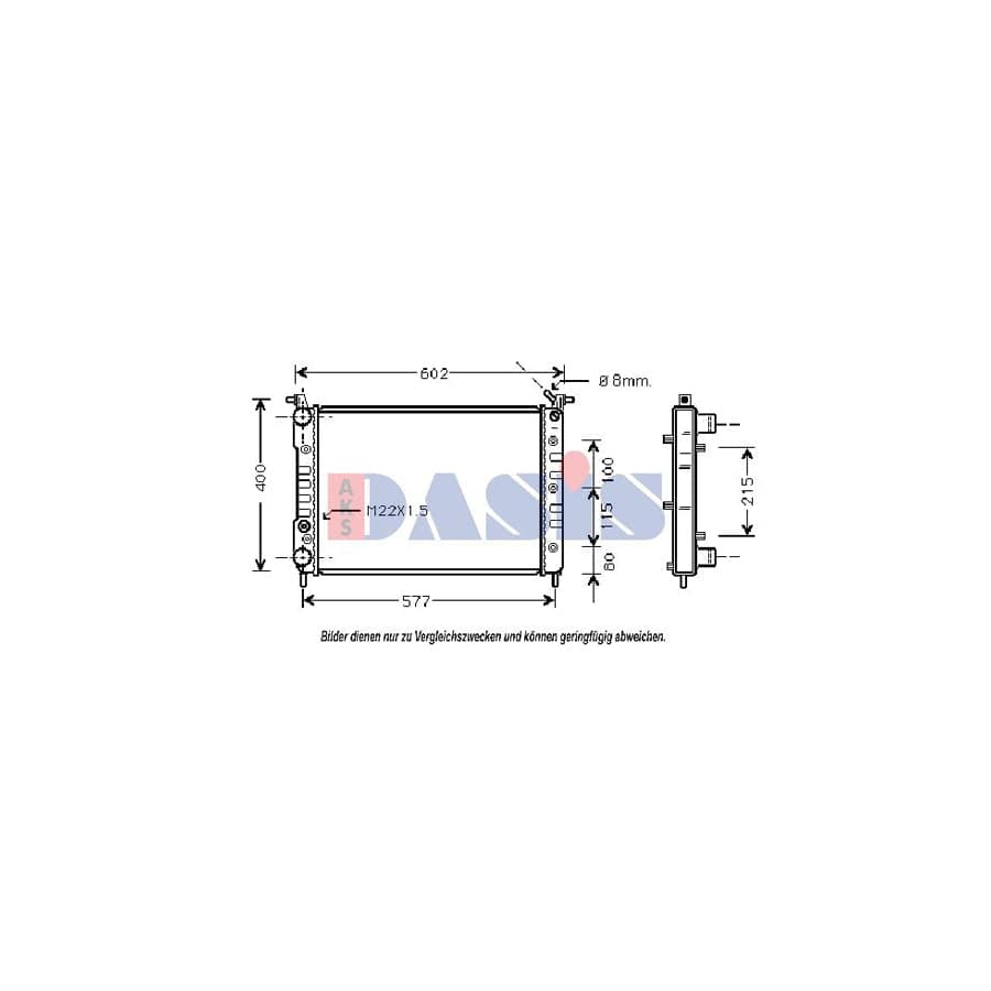 AKS Dasis 081570N Engine Radiator