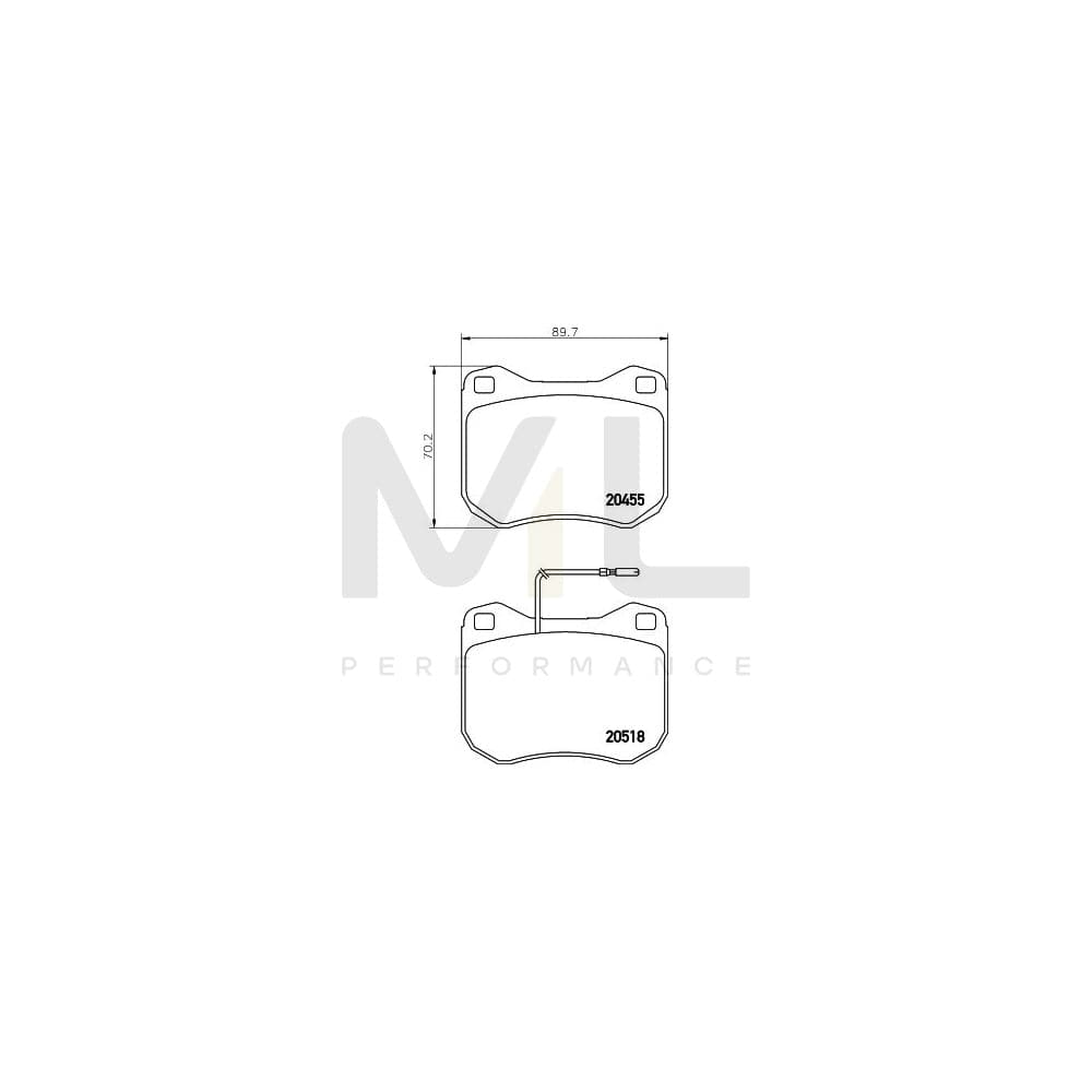 Hella 8DB 355 017-421 Brake Pad Set With Acoustic Wear Warning