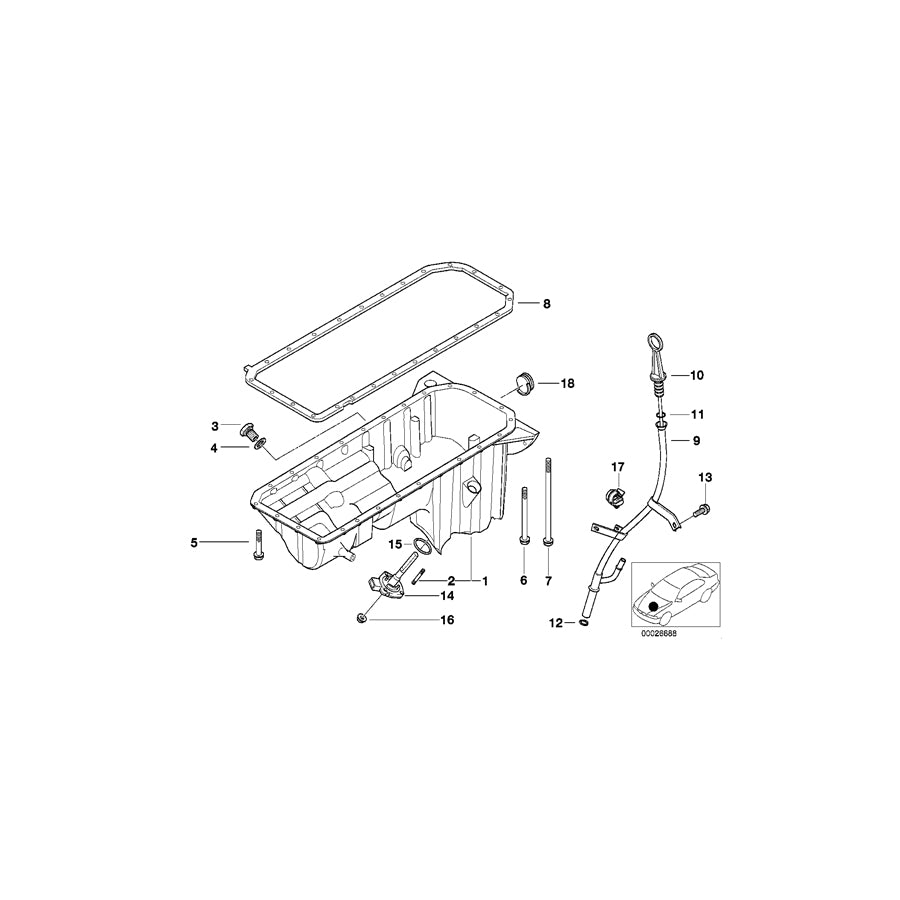 Genuine BMW 11431433495 E38 Guide Tube (Inc. 728i & 728iL) | ML Performance US Car Parts