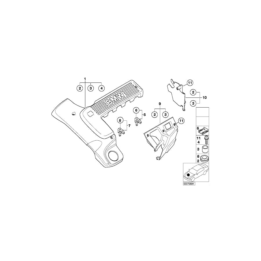 Genuine BMW 11147780004 E39 E38 E53 Rubber Grommet (Inc. 530d, 520d & 525d) | ML Performance UK Car Parts