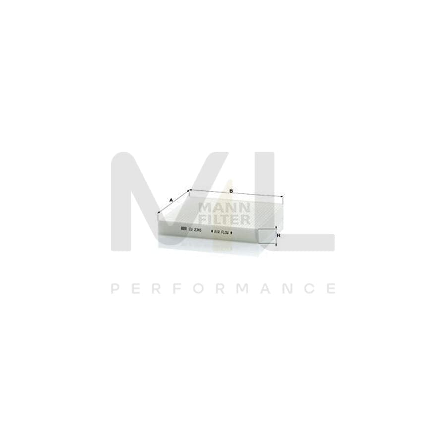 MANN-FILTER CU 2345 Pollen filter Particulate Filter