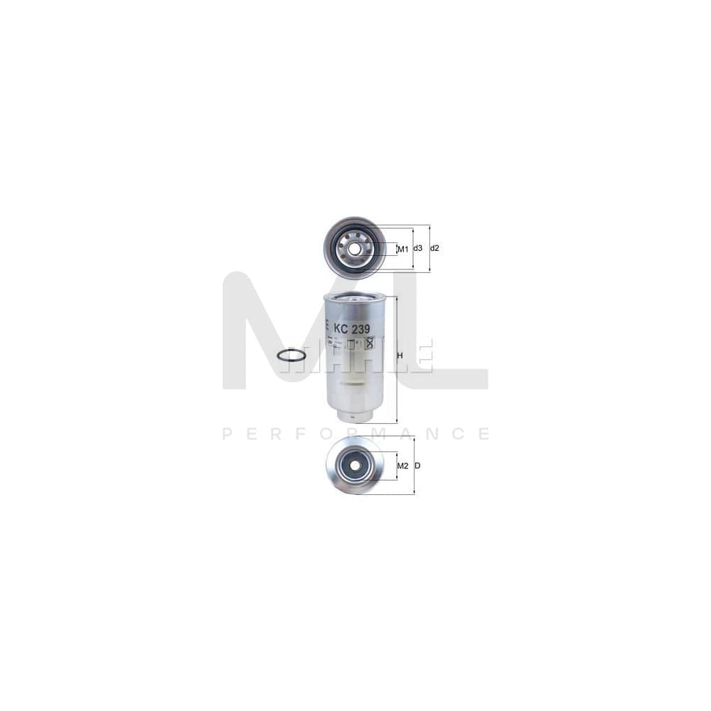 MAHLE ORIGINAL KC 239D Fuel filter Spin-on Filter | ML Performance Car Parts