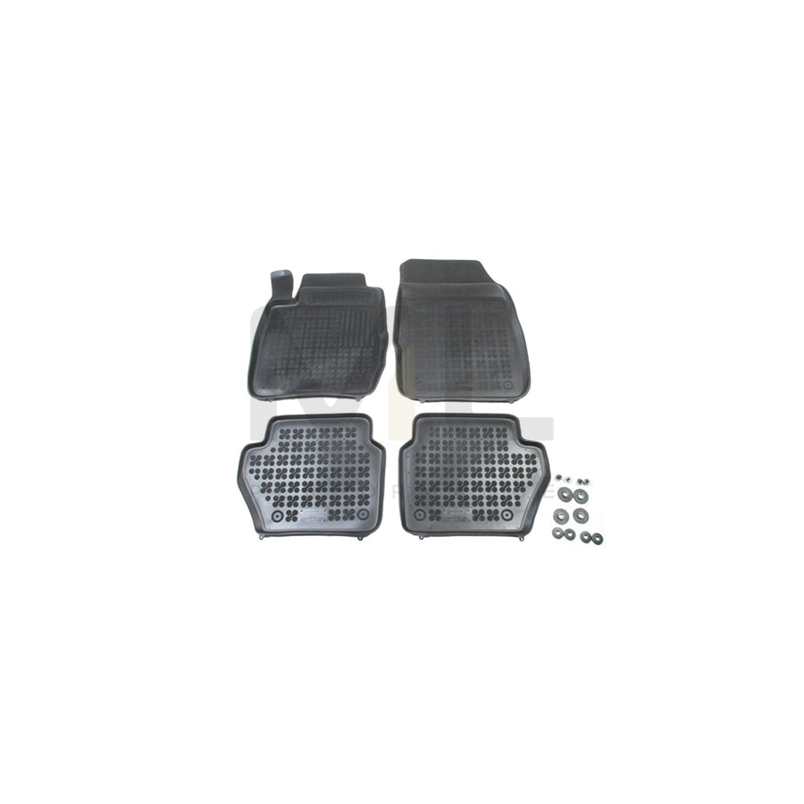 REZAW PLAST Tailored 200602 Floor mat set for FORD Fiesta Mk6 Hatchback (JA8, JR8) Elastomer, Front and Rear, Quantity: 4, Black
