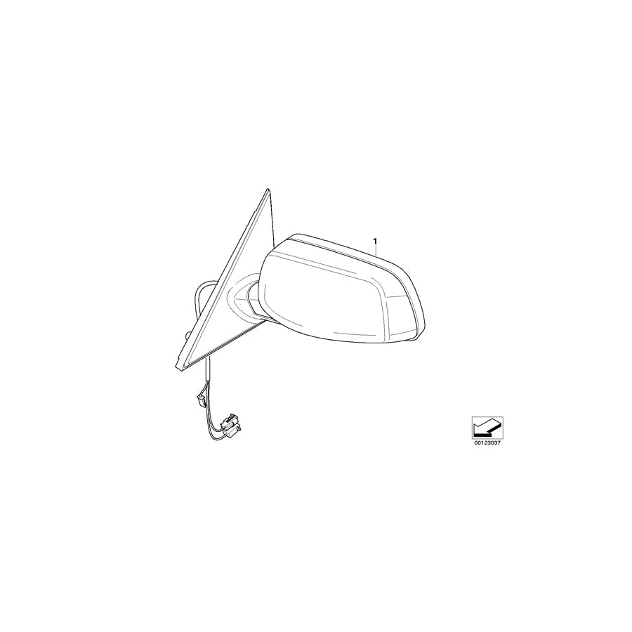 Genuine BMW 51167189489 E60 E61 Exterior Mirror, No Lens, Heated, Left (Inc. 520i, 525i & 530xi) | ML Performance US Car Parts