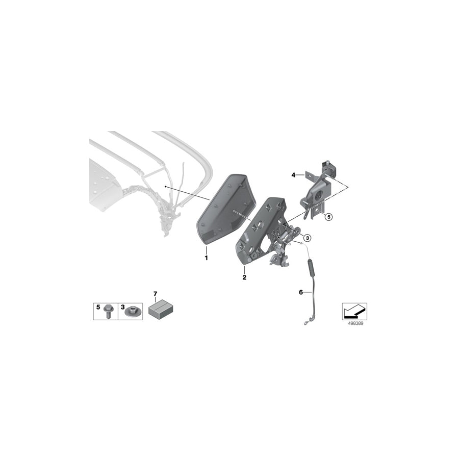 Genuine BMW 54347434525 G29 Linkage Flap, Left (Inc. Z4 20i, Z4 30i & Z4 M40i) | ML Performance US Car Parts